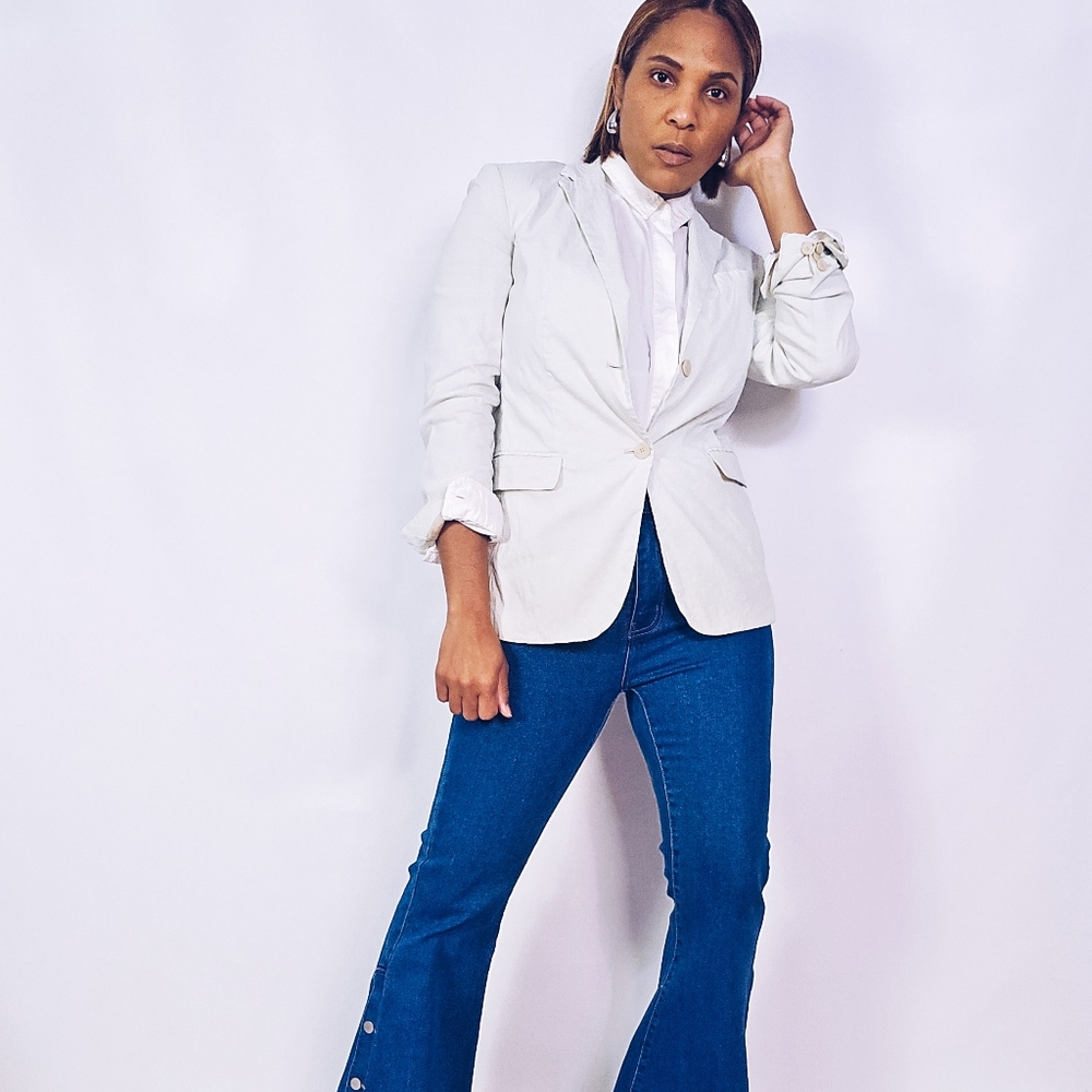 Theory Mint Crunch Wash Blazer